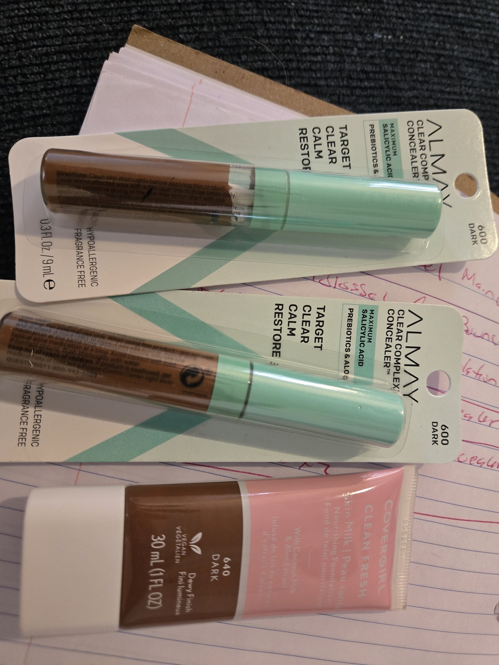 Almay Clear Complexion Concealer & CoverGirl Foundation - Brown/Tan